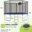 SENCHO GINSYTALIOR Round Backyard Trampoline with Safety Enclosure-802247326