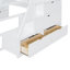 Lit mezzanine pleine grandeur peu encombrant, conception en bois blanc avec rangement