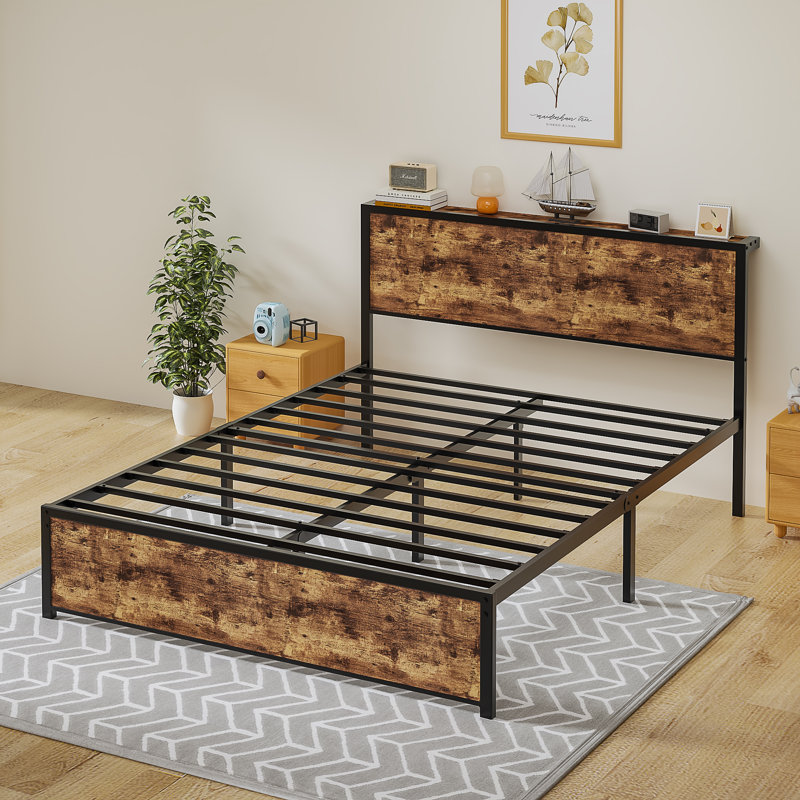Amby Metal Storage Bed, Double (4'6)