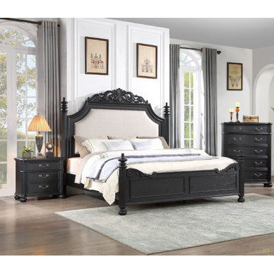 Ensemble de meubles de chambre à coucher avec table de chevet et tiroir antique