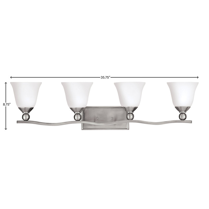 Bolla 4-Light Vanity Light, Olde Bronze, Clear Seedy Glass, Incandescent