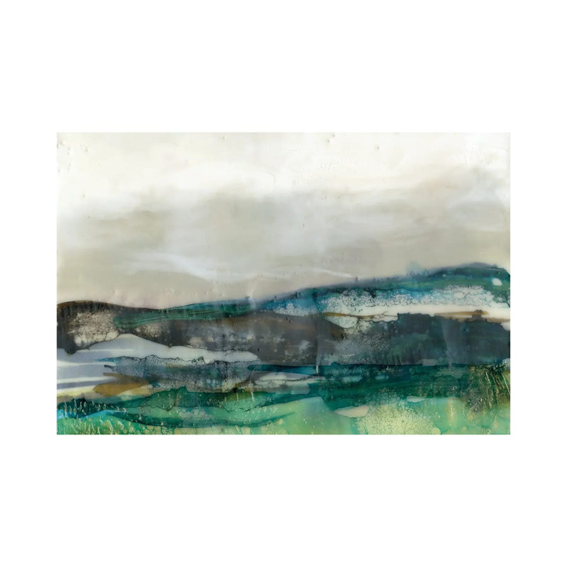 Aqua Hills II 1 Piece Wrapped Canvas Painting, 66.04 cm H x 45.72 cm W