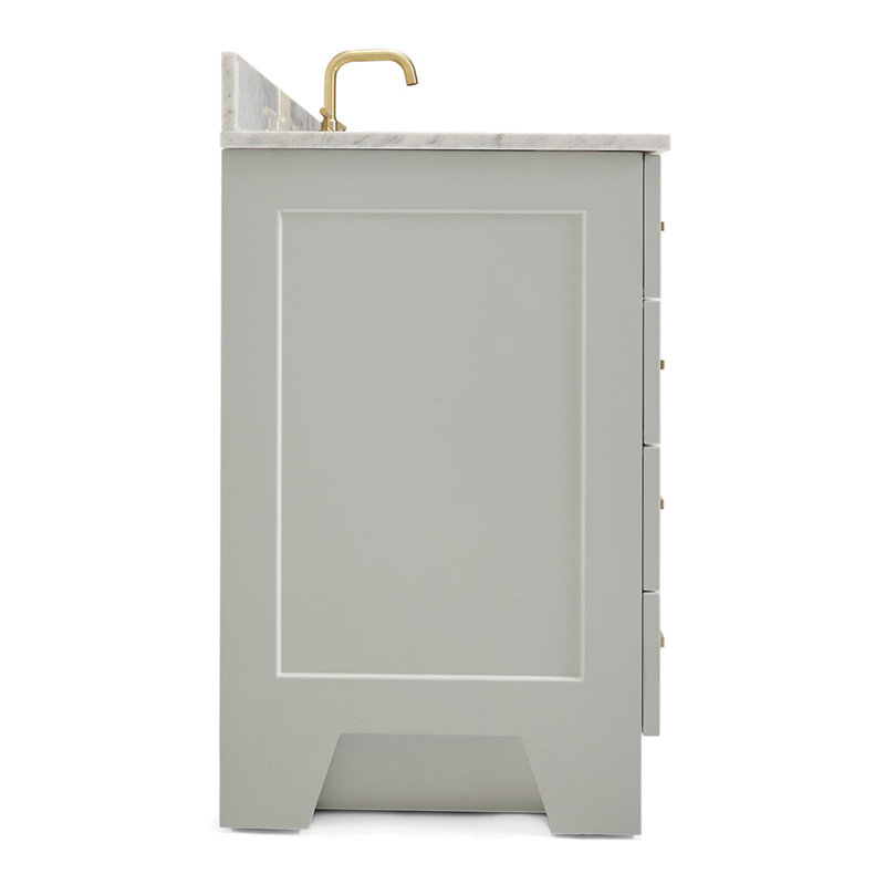 ARIEL TAYLOR 43 IN LEFT OFFSET SINGLE RECTANGLE SINK VANITY, Gray, Right , Rectangle