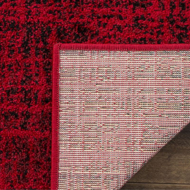 Riebe Abstract Area Rug, Square 4'