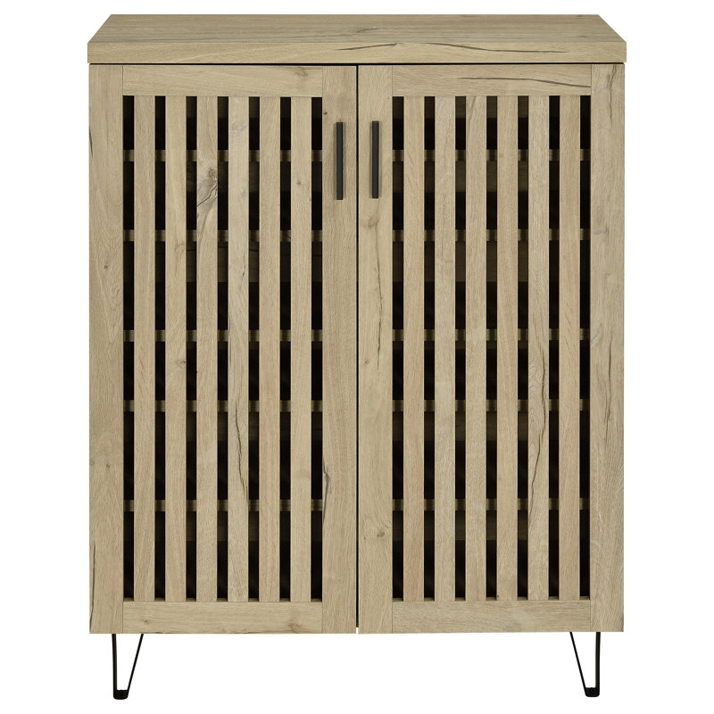 Armoire de rangement pour chaussures Estes, Chêne blanc