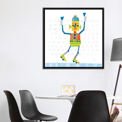 « robot party i » par melissa averinos, peinture sur toile
