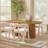 Aaric Modern 78" Oval Solid Oak Wood Dining Table With Pedestal Base, Seats 6-128923803