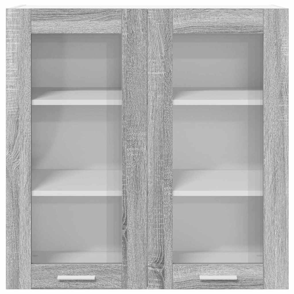 Vidaxl Hanging Cabinet With Storage Riga Grey Sonoma 60 X 31 X 80 Cm