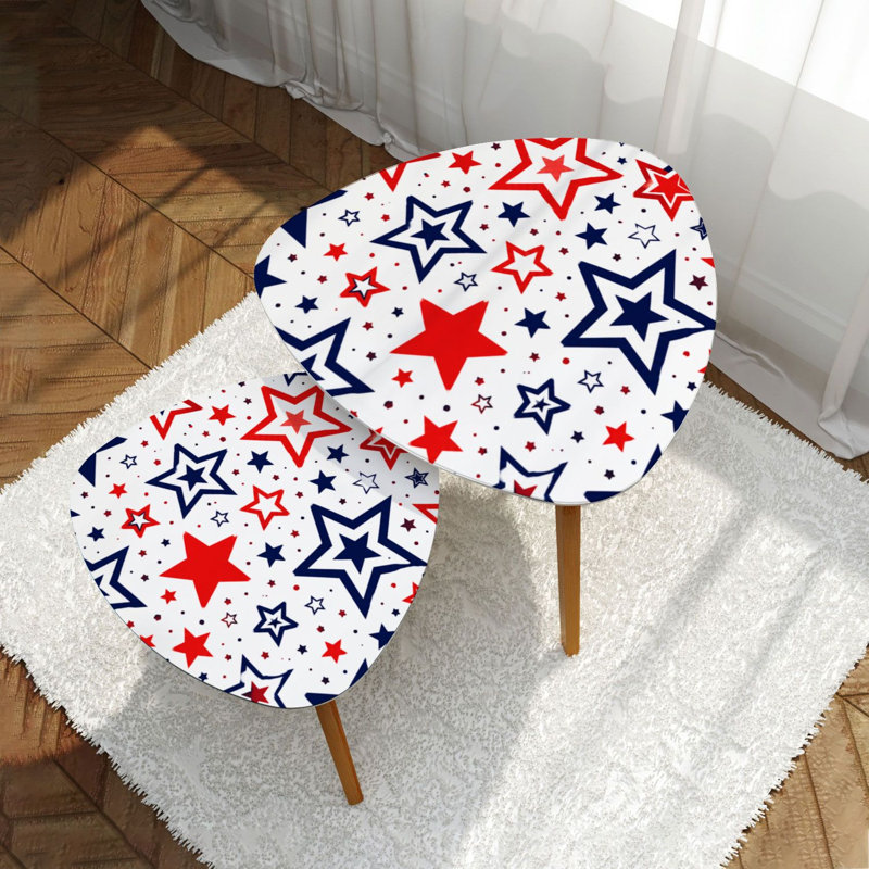 Ensemble de 2 tables basses gigognes Triangle