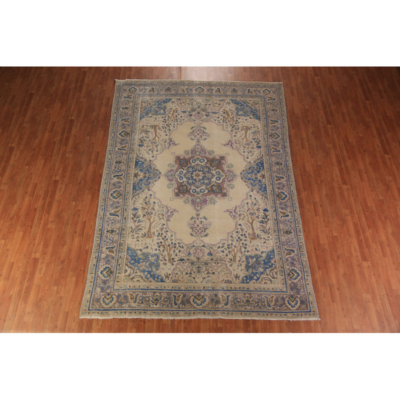 Tapis traditionnel géométrique rétro 8 x 11