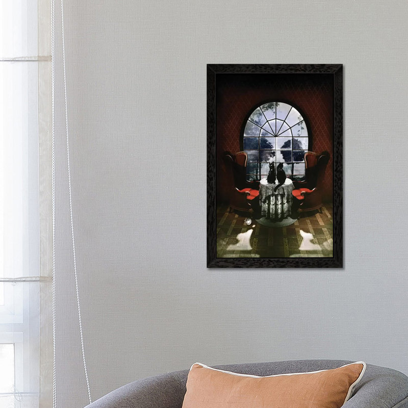Room Skull - Print on Canvas, 101.6 cm H x 66.04 cm W, Black Framed