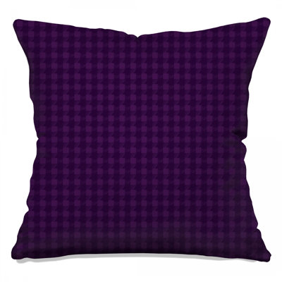 Purple Houndstooth Pattern Double Sided Throw Pillows