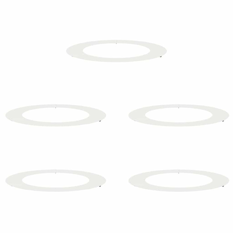Tree Ring Decorative Garden Modern Protector Outdoor Ornament Base Home, 90cmW x 90cmD, White