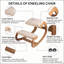 Chaise ergonomique à genoux pour une meilleure posture et un soulagement du stress, conception robuste pour le bureau et la maison