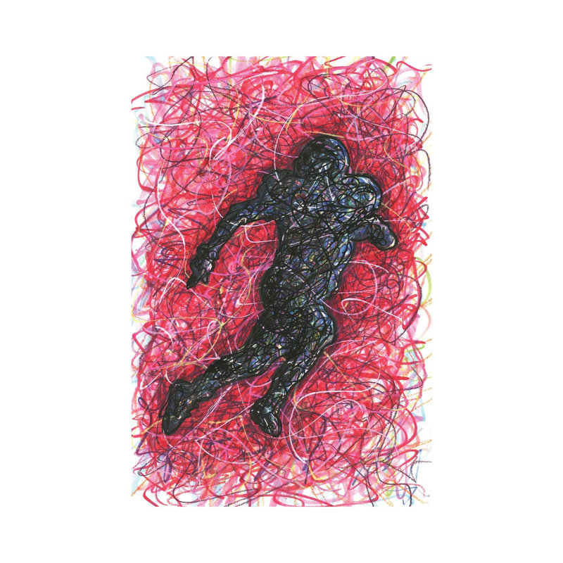 Football Running Back by Kitslam - Gallery-Wrapped Canvas Giclée on Canvas, No Frame, 66.04 cm H x 45.72 cm W