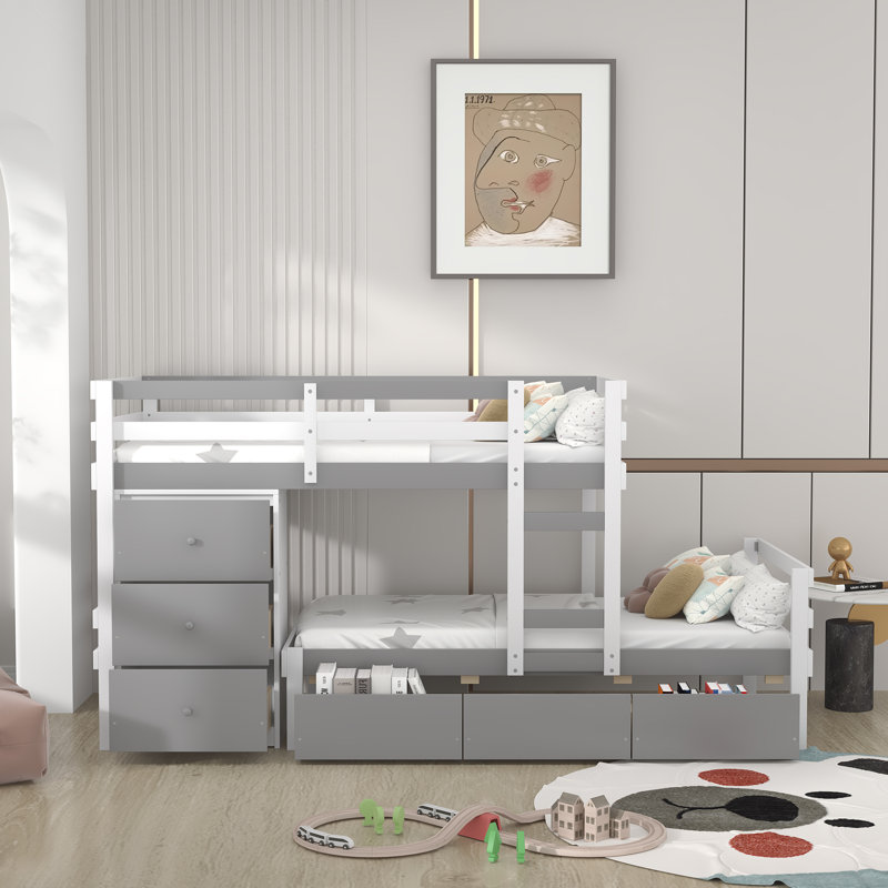 Lit superposé standard Handlon par Harriet Bee, gris