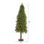 Arbre de Noël artificiel pin vert avec lumières claires/blanches-415486622