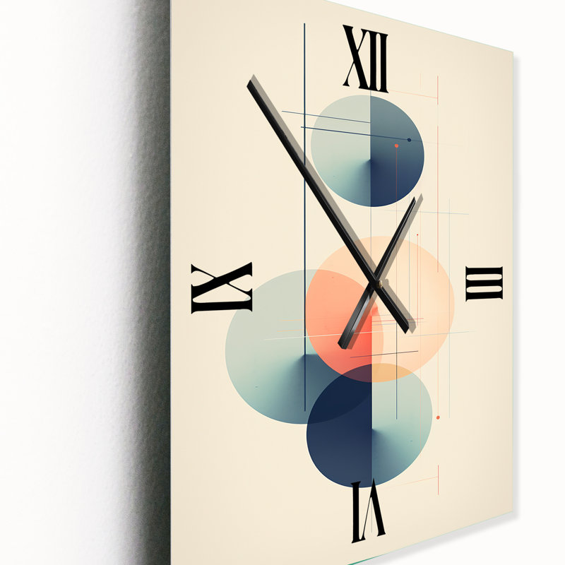 Horloge murale rétro géométrique I, H 32 po x l 24 po x P 1 po