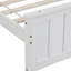 Lit plateforme classique en bois blanc avec tête et pied de lit, aucun sommier requis, robuste et élégant-1840020737