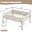 Lit double mezzanine double avec rangement, chambre d'enfant moderne en bois aggloméré