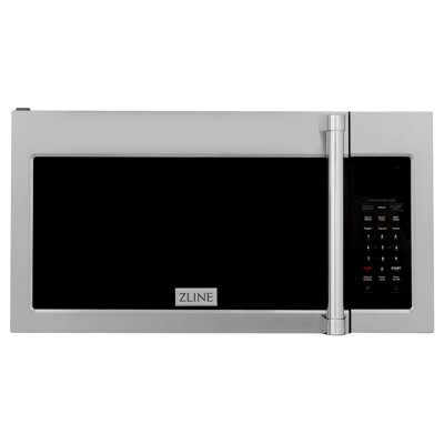 ZLINE 30 in. Over-The-Range Microwave in Satin Steel with Traditional Handle and 2 Charcoal Filters