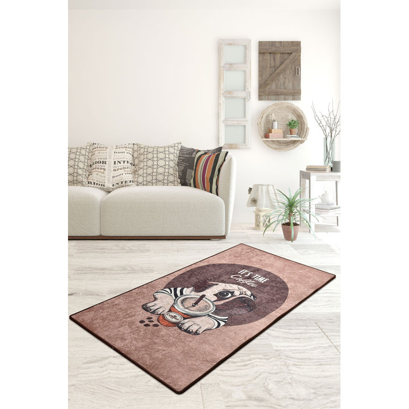Antibacterial Non-Slip Area Rug, 100% Polyester, 47.2 x 70.9 inches | 0.16 in Pile Height, Machine Washable, Durable Felt Base | Perfect for Living Room, Bedroom, & Dining Room | Soft, Stylish, and Easy to Maintain