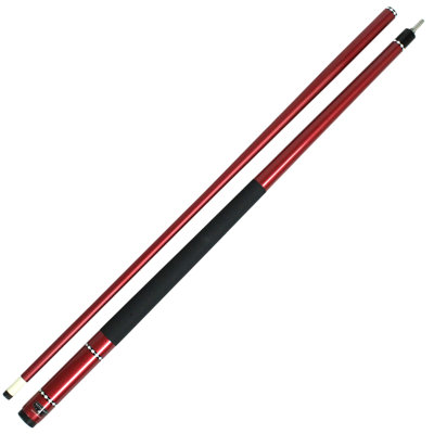 Hathaway Conquest 58-in Pool Cue Stick for Billiards Table – Professional-Level Fiberglass Pool Stick with Tapered Shaft, Quick-Lock Joint, Leather Tip & Comfort Grip – Includes 2-Piece Cue – Red