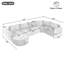 Ensemble de canapés modulaires surdimensionnés de 139 po avec canapé modulaire en nuage et siège profond pour salon-1741064009