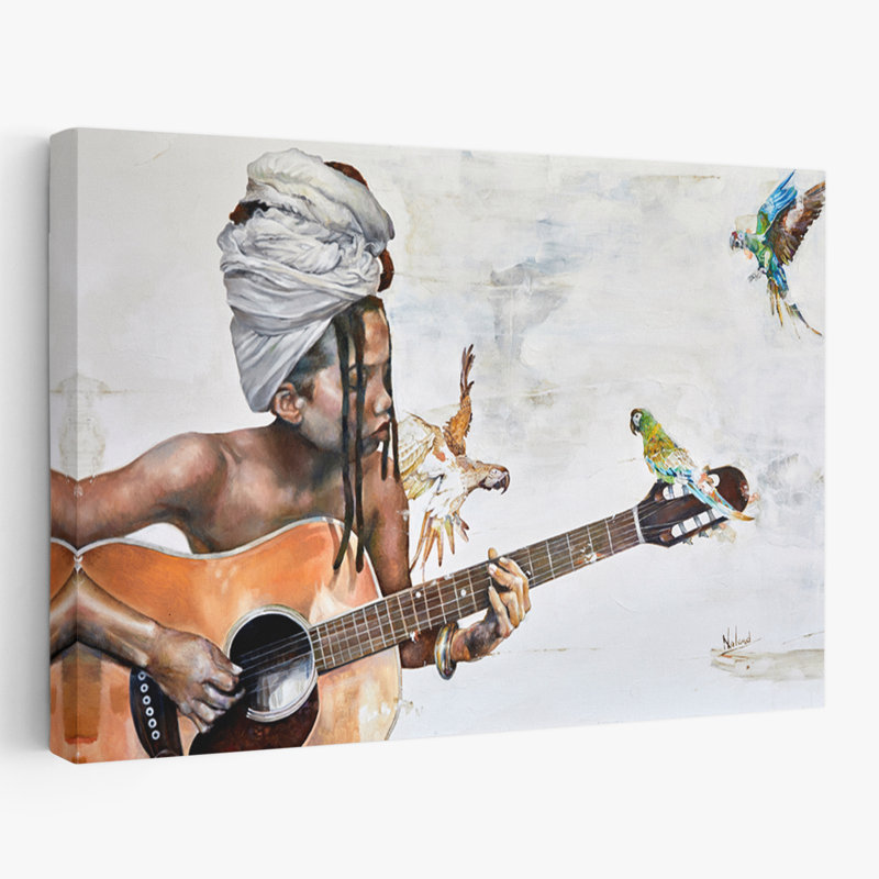 Dujour - Art musical d'oiseaux figuratifs, H 16 po x l 24 po