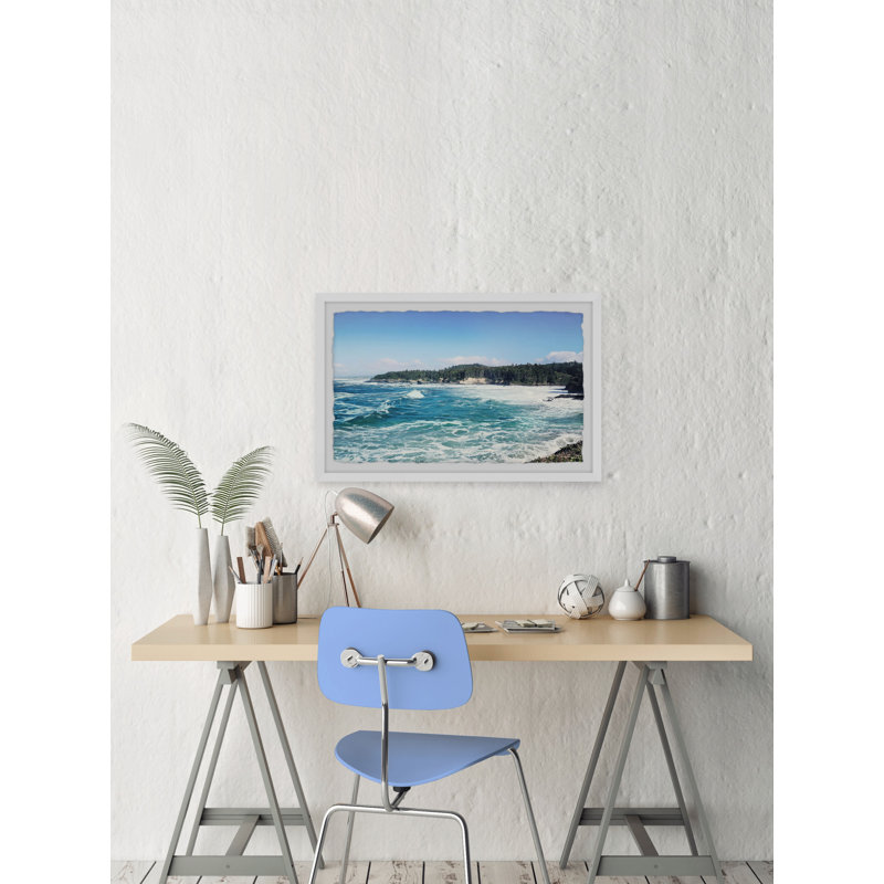 Rough Seas And Waves by Sylvia Cook - Single Picture Frame Painting, 20 cm H x 30 cm W x 3.81 cm D