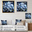 Harmonie des hortensias noirs et bleus sur toile-310516615-310516612