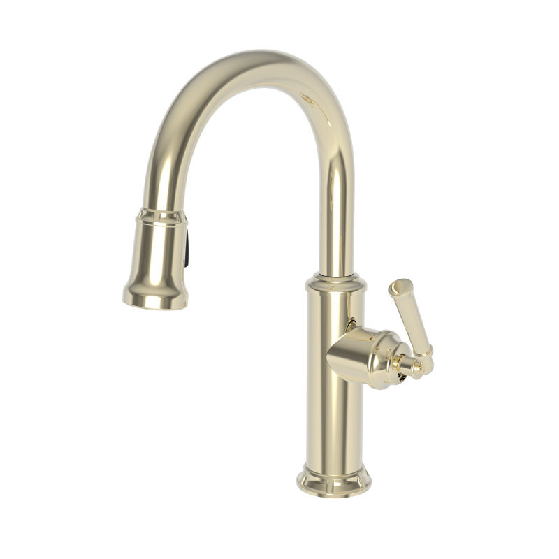 Gavin Single Handle Pull Down Kitchen Faucet, French Gold (PVD)