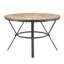 Charmante table d'intérieur avec placage de bouleau et pieds en métal pour un repas confortable