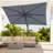 Olilawn 9' x 11.5' Rectangular Patio Umbrella with Base Included, Large Cantilever Offset Aluminum Umbrella - 360-Degree Rotation & Infinite Tilt, for Garden, Deck, Pool & Patio-125814372