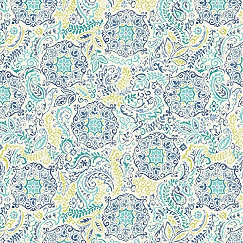 Tissu de revêtement en canard 100% coton Waverly Inspirations par la cour, Disks Azure