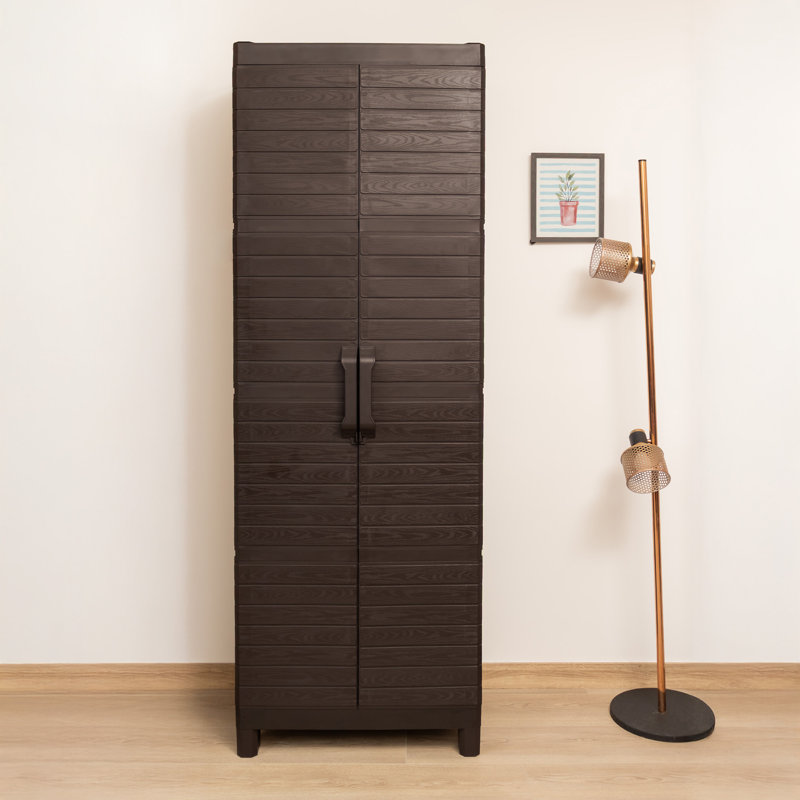 Extra Large 74.8" Tall 4 Shelf Storage Cabinet in Espresso, Espresso, 74.8"