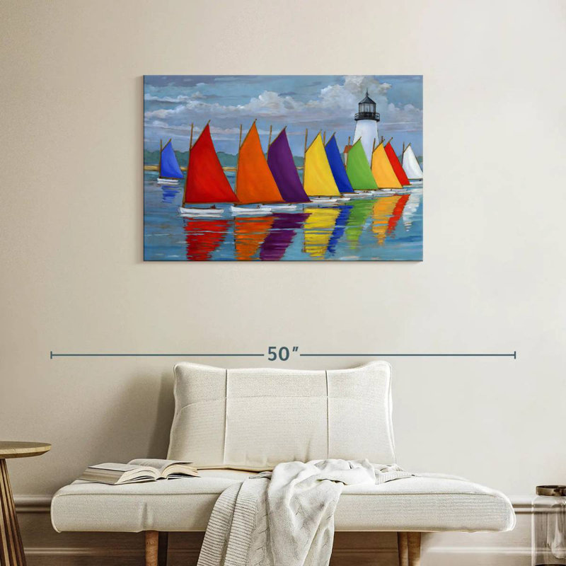 Mehar Rainbow Fleet, 24" H x 36" W