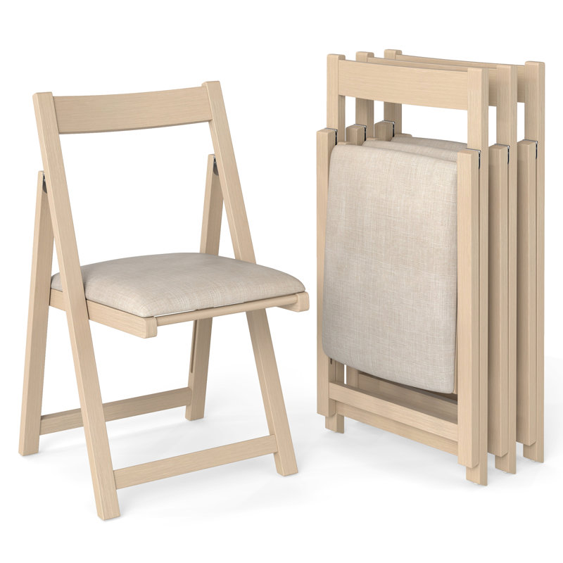 49cm H Fabric Upholstered Side Chair, Beige, 4, Beige