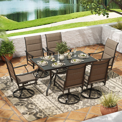 6 Person Rectangular Outdoor Dining Set