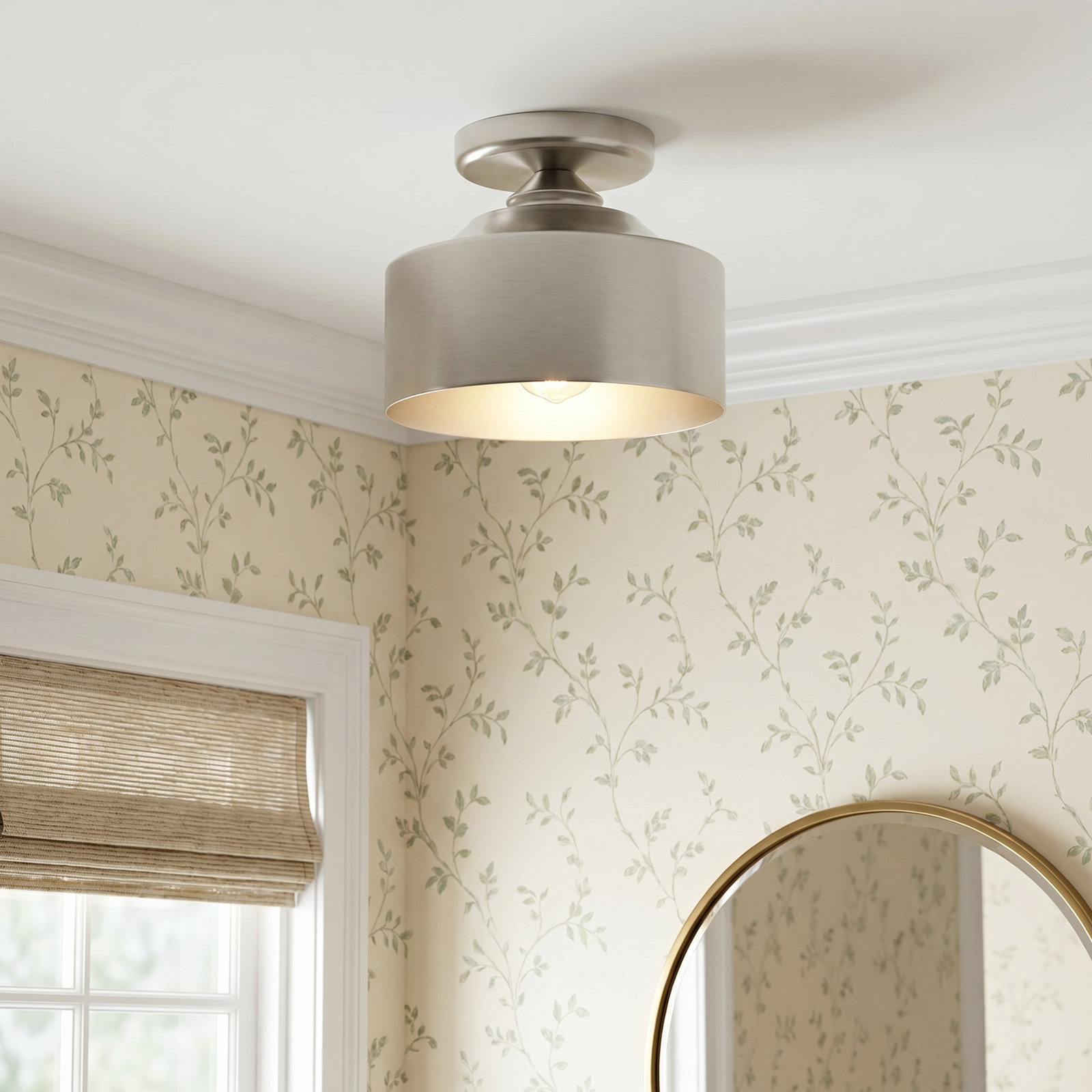 Cavale Single Light Metal Semi Flush Mount