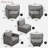 9-piece Outdoor Half-moon Wicker Conversation Sets With 1 Nesting Coffee Table And Tempered Glass Top-195183686