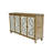 Modern Accent Cabinet - 4 Door Sideboard With Storage. Antique Natural, Distressed Design 4-Door Chest Storage For Dining Room. Handmade, Finish, Functional