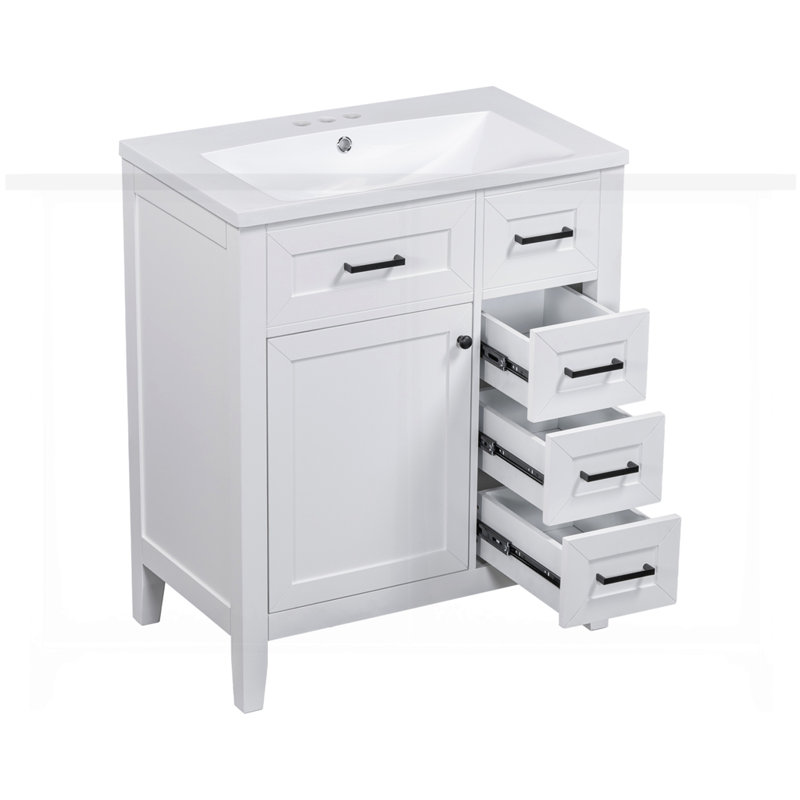 Meuble-lavabo 30 po avec lavabo, Blanc