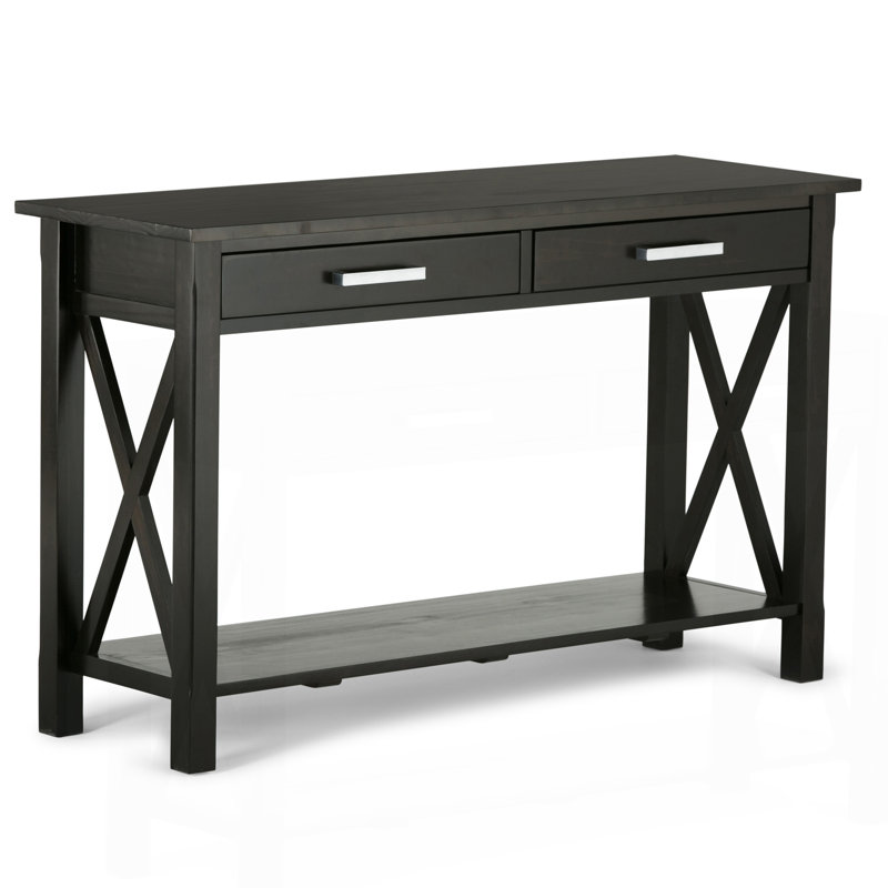 Console Sofa Table - Hickory, Black