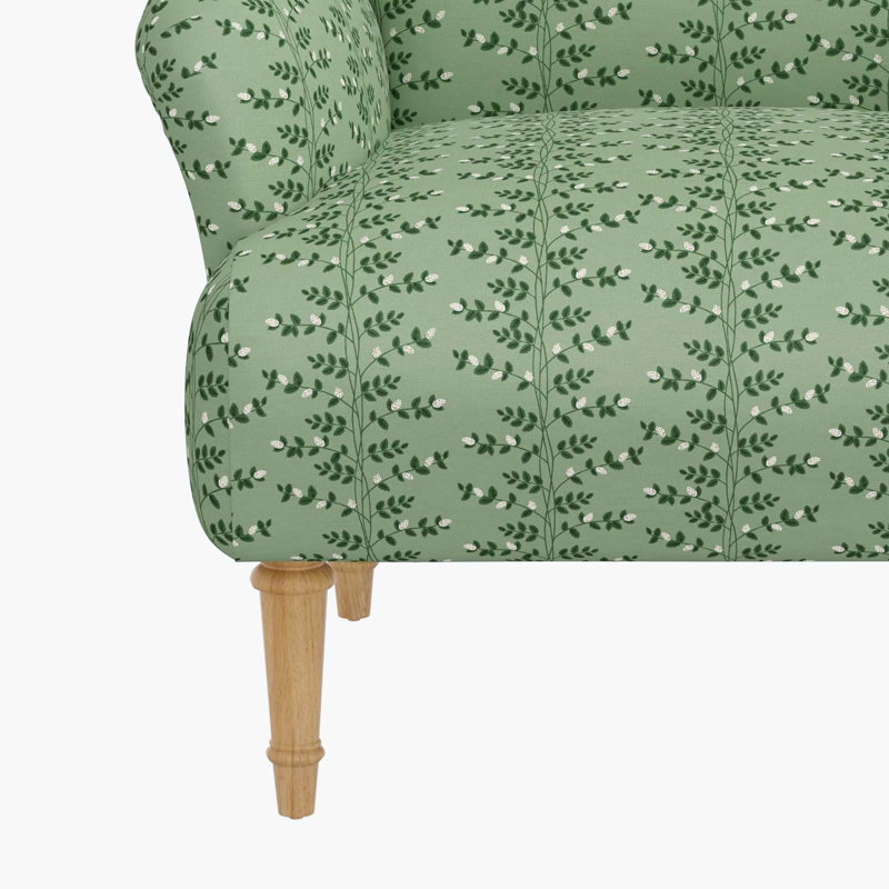 Bristol Armchair In Climbing Vines Green, Climbing Vines Green, Natural