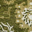 Tapis Dorceans Transitional Floral tissé à la main en laine de Nouvelle-Zélande vert olive-1269984008
