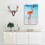 Lone Flamingo In Abstract - Wrapped Canvas-55311759