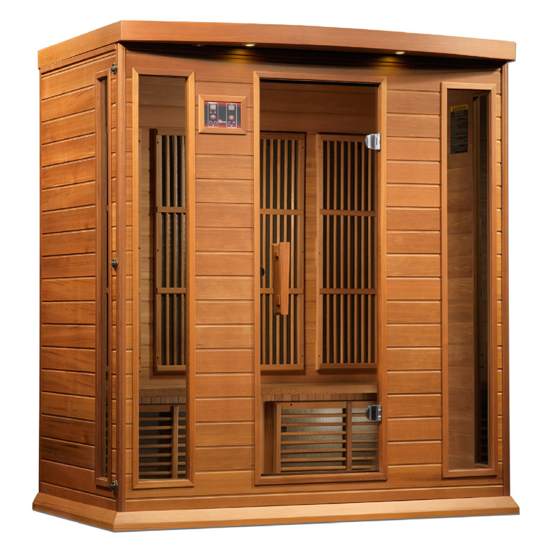 Sauna infrarouge dynamique pour 4 personnes compatible avec la technologie FAR en cèdre