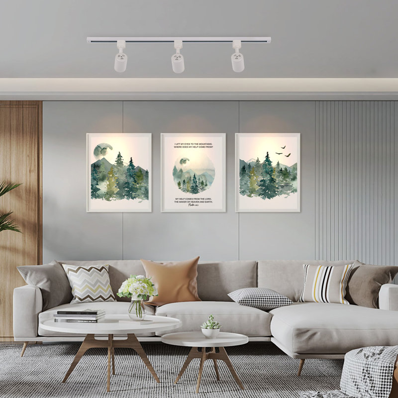Têtes d'éclairage à DEL à intensité variable compatibles avec un projecteur de plafond à rail H de type circuit unique pour une exposition d'art mural décorative
