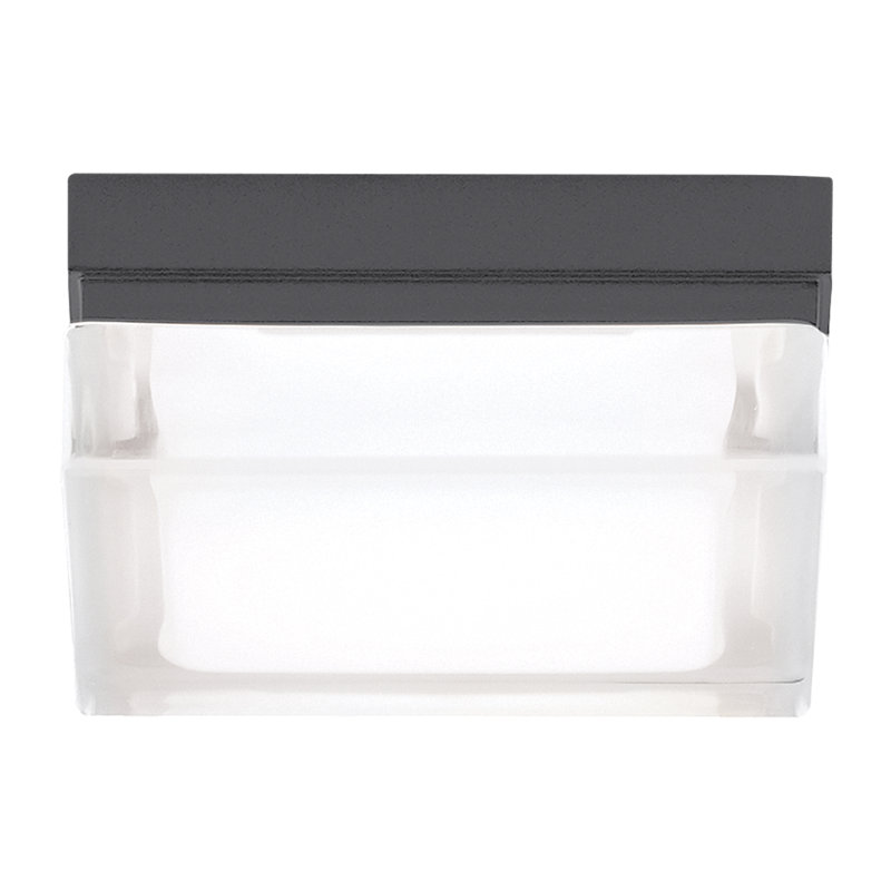 Boxie LED Outdoor Flush Mount, Gray